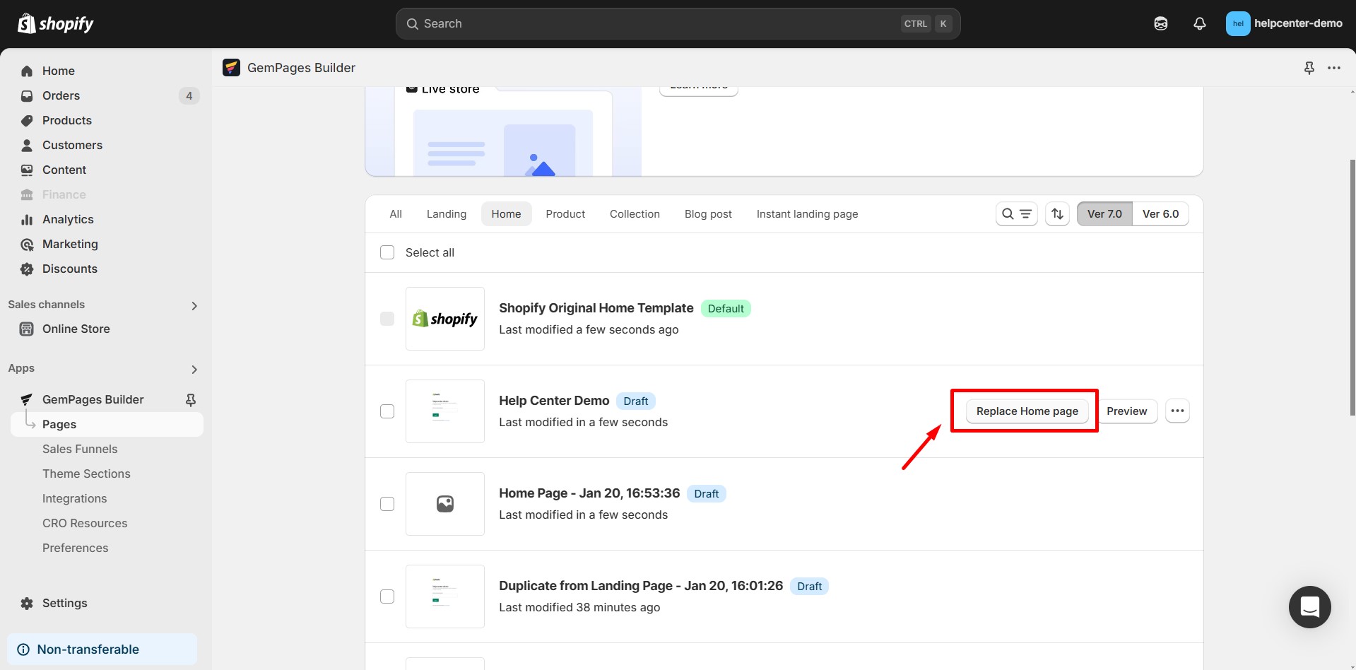 Make a Default Homepage - Help Center