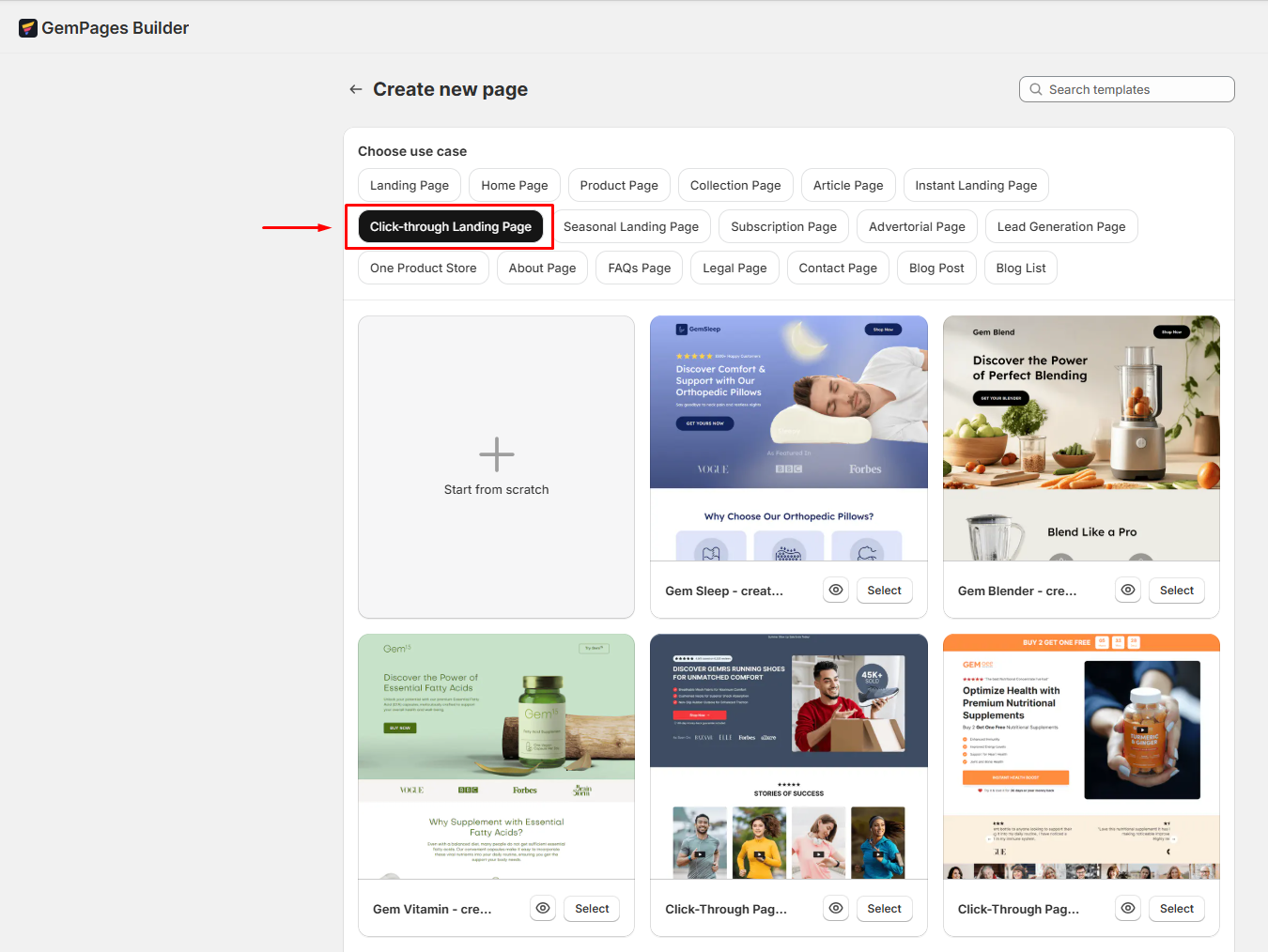 Create a Click-Through Landing Page (CTP) - Help Center